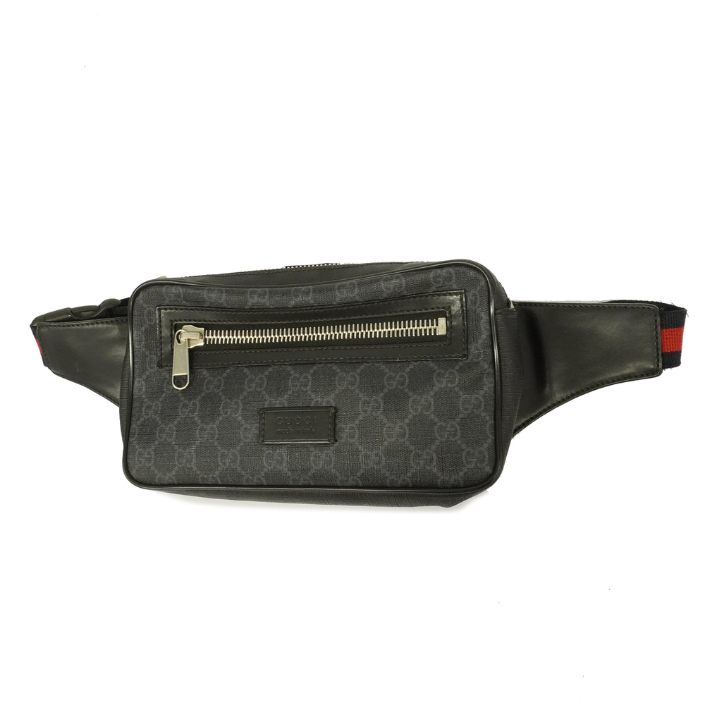 Gucci Body Bag Gg Supreme Black Waist Bag Gem